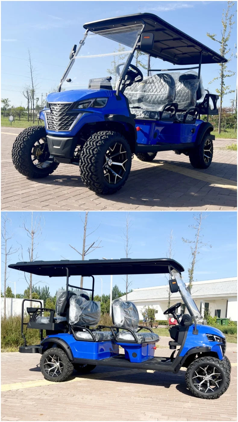 Classic 4-Seat Electric Golf Cart — 5000W Farm & Hunting Cart, 2-Row Seating, Global Best Seller