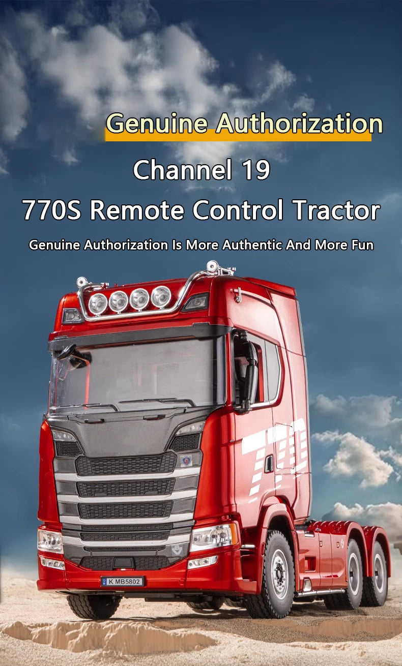 HUINA 1501 1/18 Scale 770S Alloy RC Engineering Tractor Truck with Light & Sound