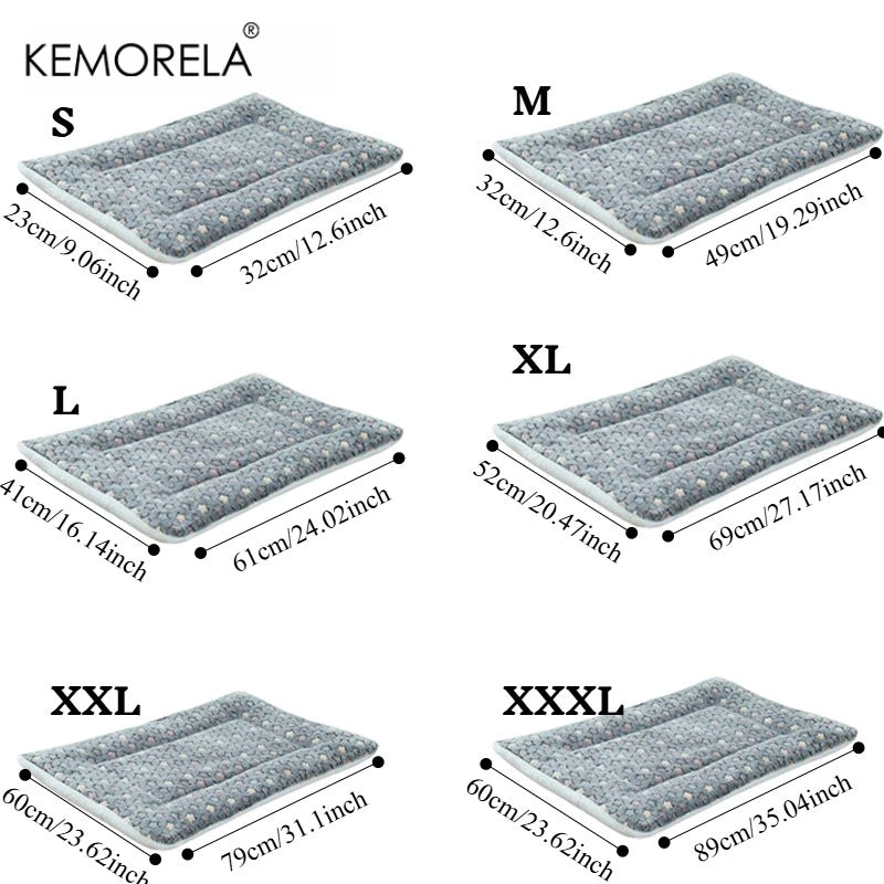 KEMORELA Thick Soft Pet Mat – All-Season Dog & Cat Bed Mat for Small to Medium Pets