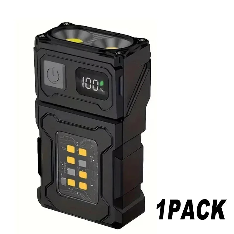 Rechargeable EDC Magnetic Mini Work Light – Adjustable LED Camping Lamp for Hiking, Fishing & Emergencies