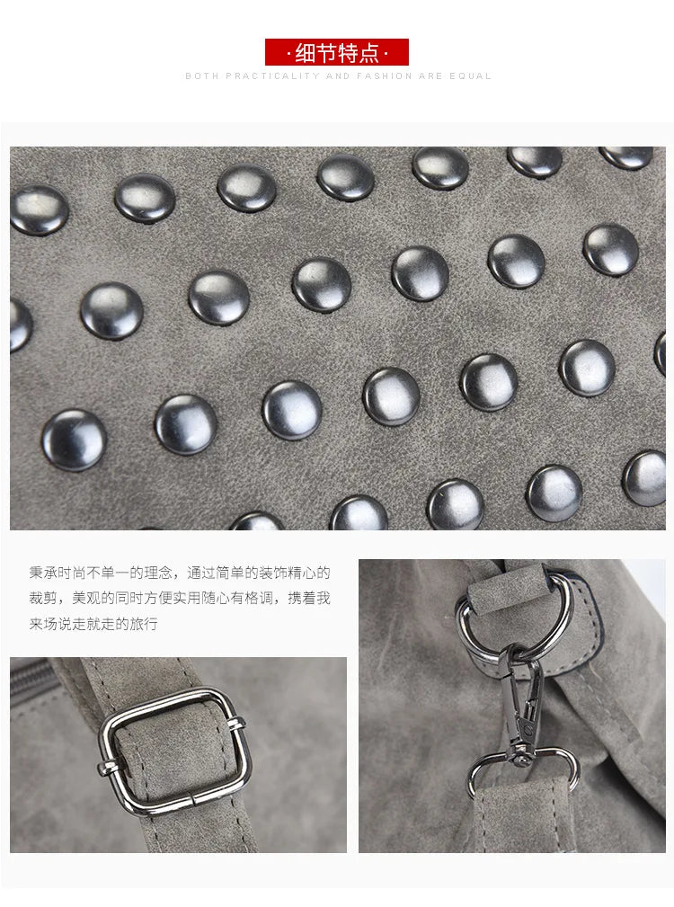 Luxury Matte Frosted PU Large Square Tote Bag – Rivet Designer Handbag for Women