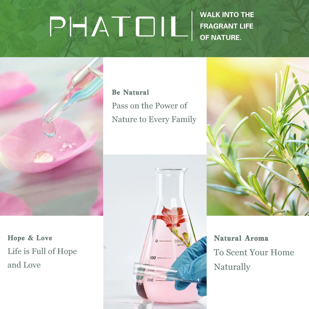 Pure Plant Essential Oil 10ml – Aromatherapy Oil for Diffusers, Humidifiers & DIY, 37 Scents
