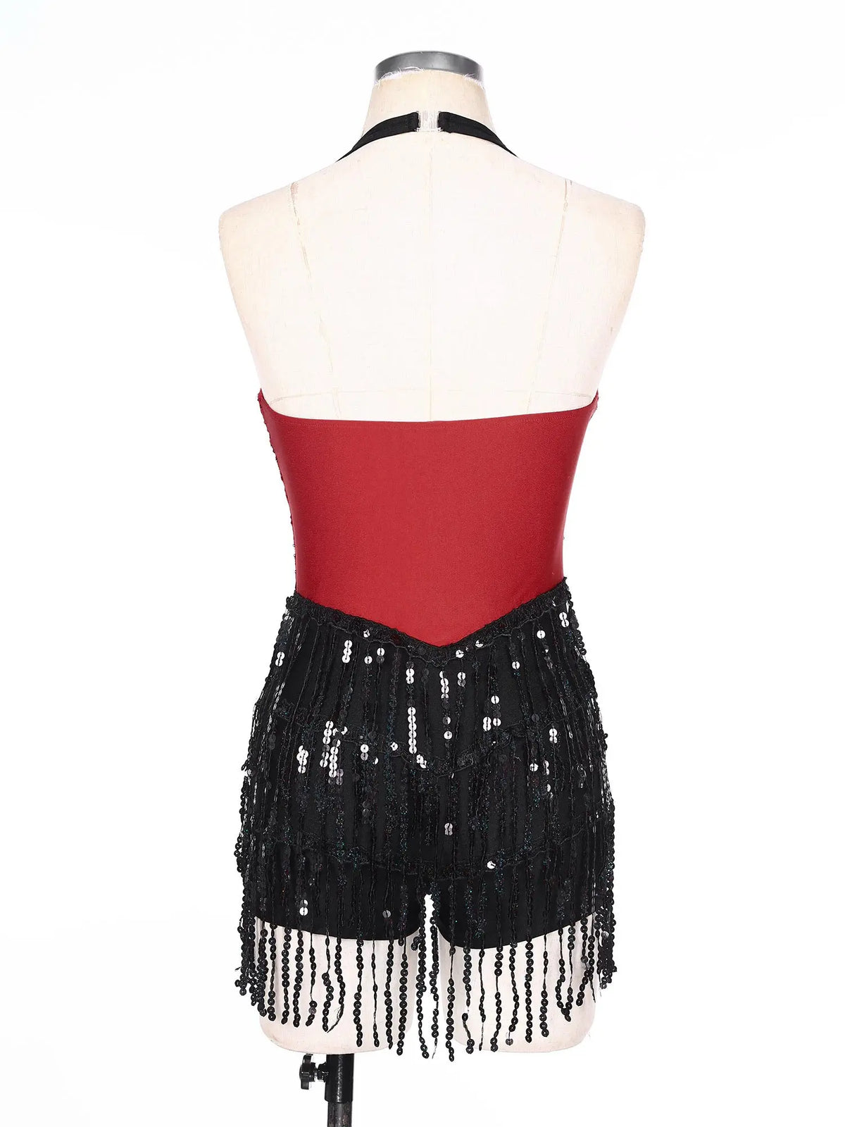 Women's Sequin Dance Dress – Shiny Sleeveless Latin Jazz Tango Salsa Leotard Bodysuit Outfit
