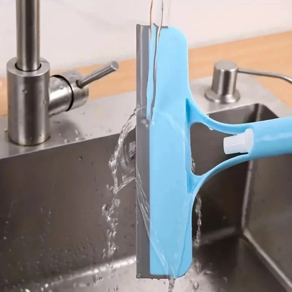 3-in-1 Multifunctional Glass & Window Cleaner with Built-In Spray Bottle