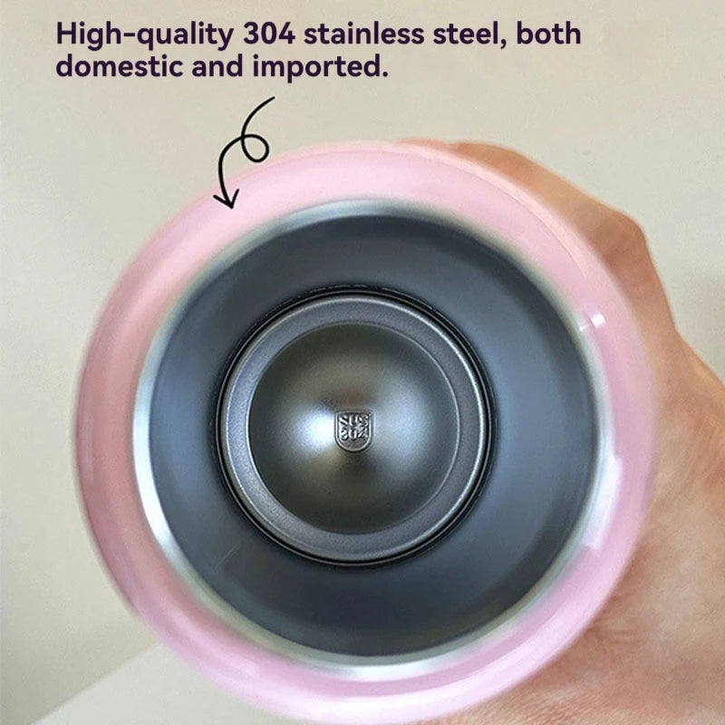 TYESO 304 SS Vacuum Thermos Bottle – Wide Mouth, Leakproof, 6–12Hr, 600–1200ml, 10+ Colors, Optional Cup Bag