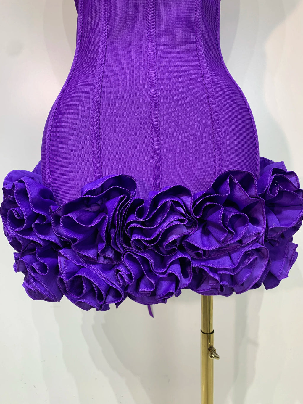 Flower Embellished Strapless Bandage Mini Dress — Backless Bodycon Celebrity Party Dress