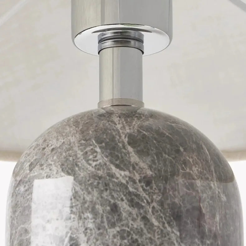 Marble Base Lamp – Tapered Fabric Shade