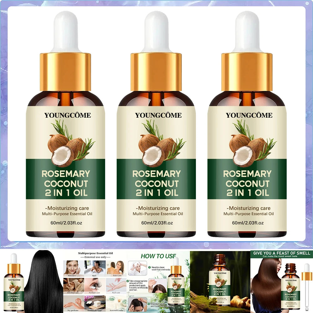 Rosemary Essential Oil for Hair Loss & Scalp Health — Pure Botanical Hair Growth Treatment