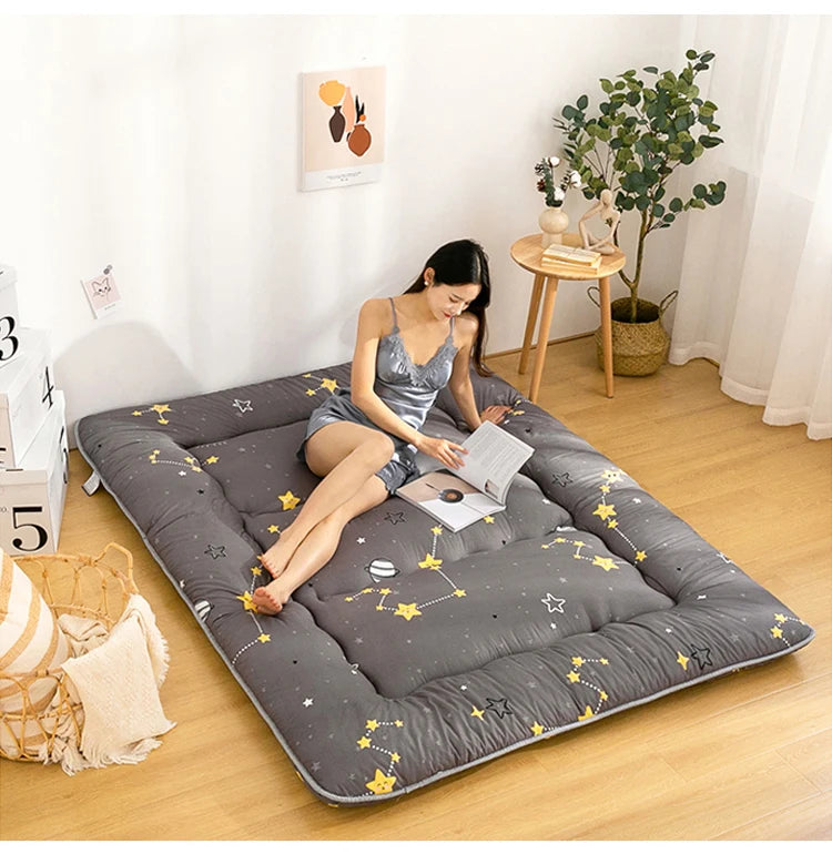 Foldable 7cm Tatami Floor Mattress – Thick Futon Sleeping Pad, Single & Double, Dorm & Home Nap