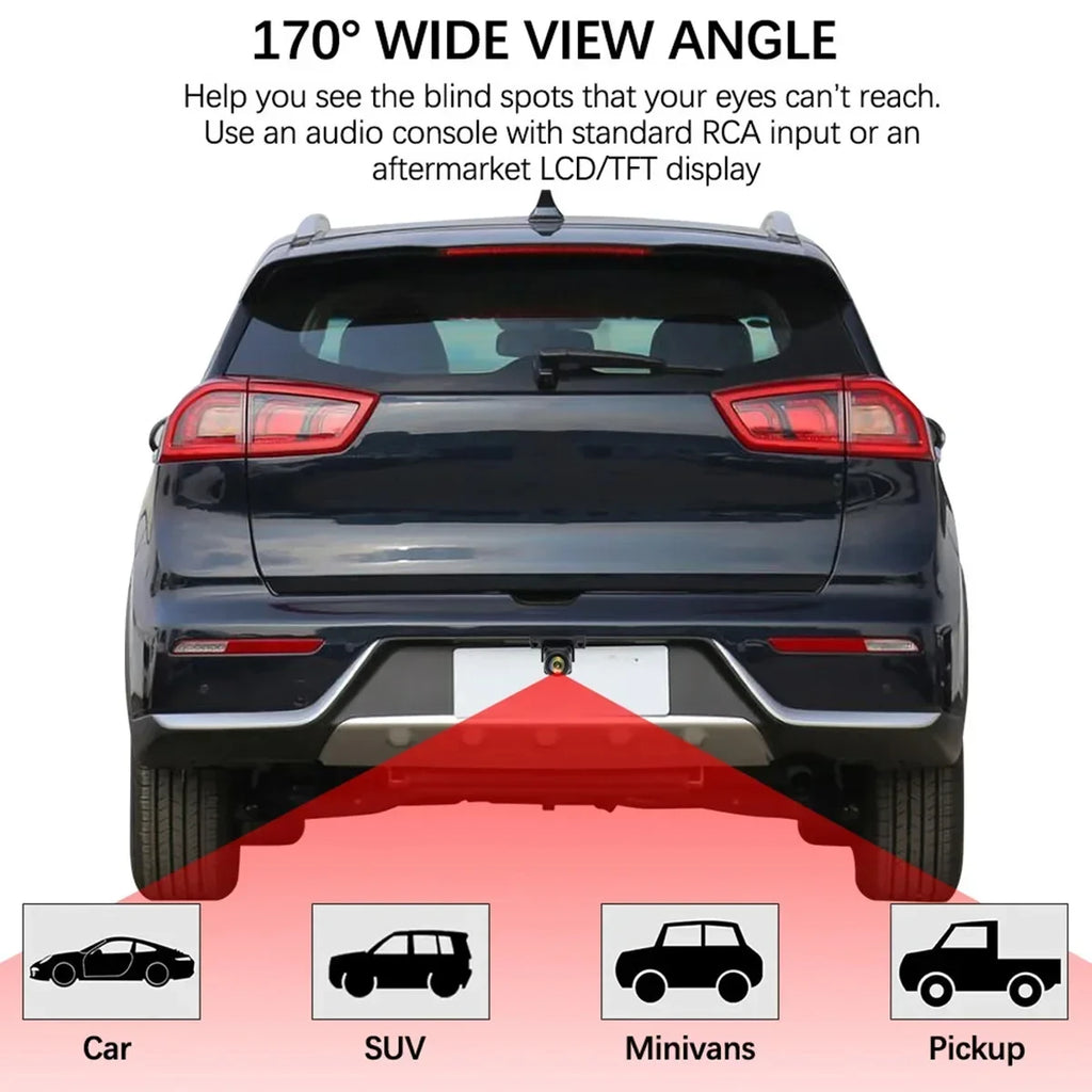 1080P Car Backup Camera – 170° Wide Angle, Night Vision, Waterproof, Anti-Interference Parking Camera