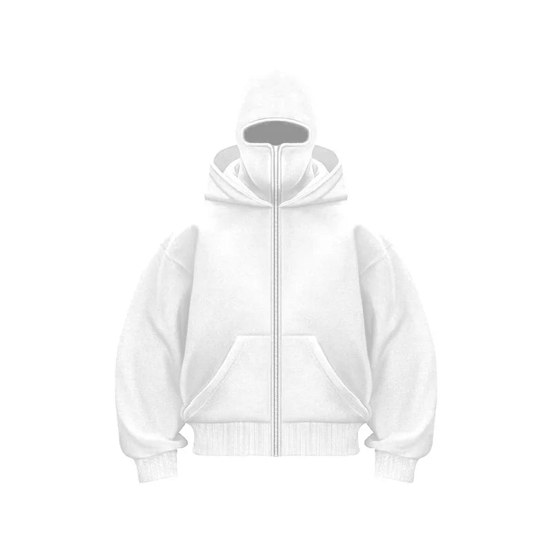 Women's Y2K Goth Double Hoodie Sweatshirt — Harajuku Fleece Pullover