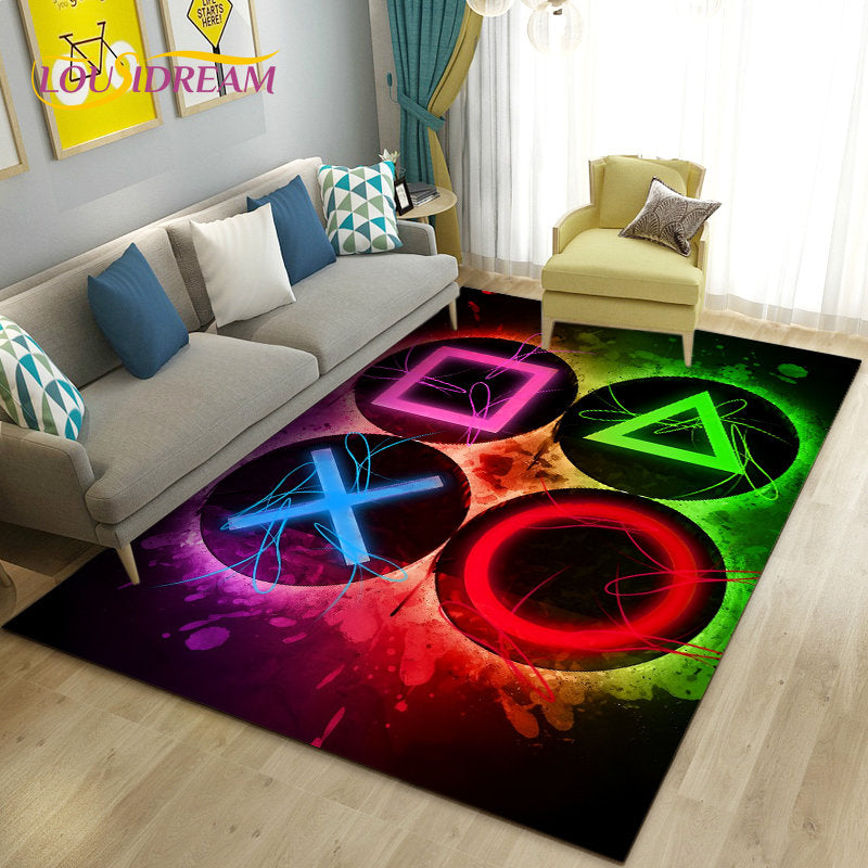 3D Game Controller Area Rug – Non-Slip Kids Carpet for Bedroom, Living Room & Playroom