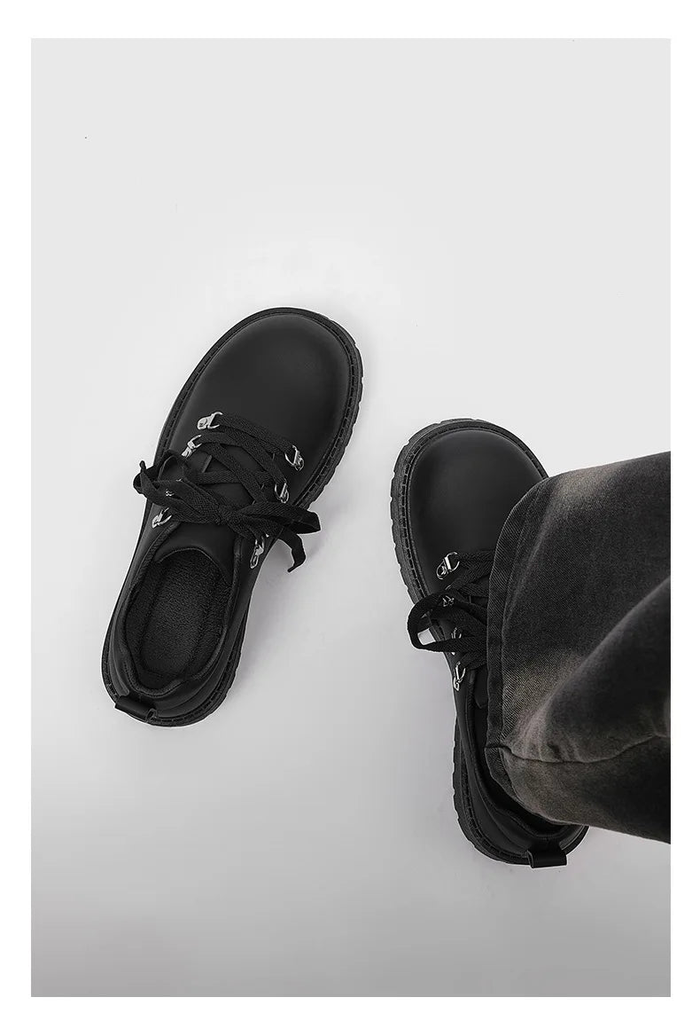 Men's Derby Workwear Leather Shoes — Thick Sole Lace-Up Casual Dress Shoes (Sizes 39-46)