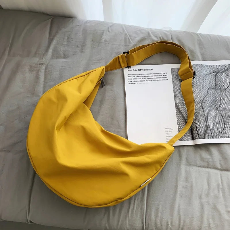 Extra Large Nylon Crossbody Bag – Big Capacity Unisex Shoulder Hobo Travel Bag