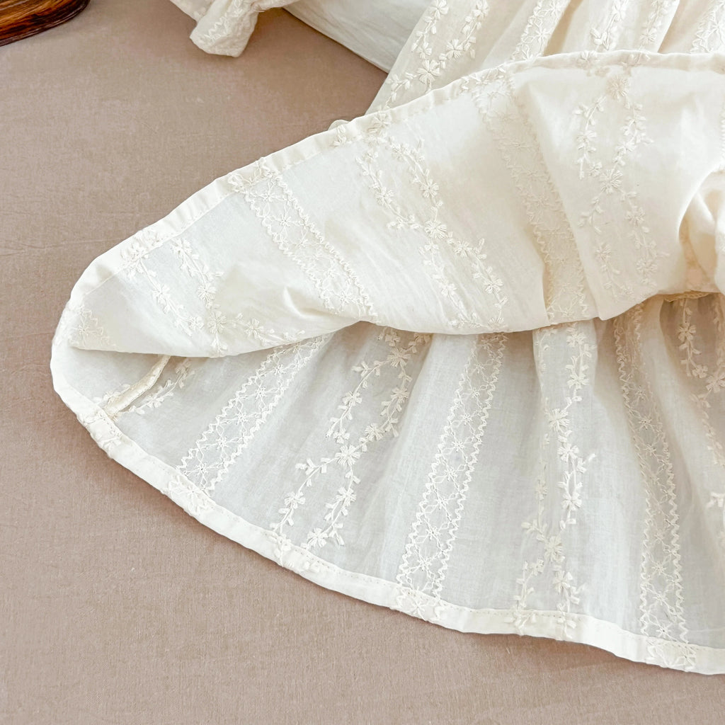Ruffle Trim Lace Collar Baby Girls Dress — Sweet Princess Party Dress