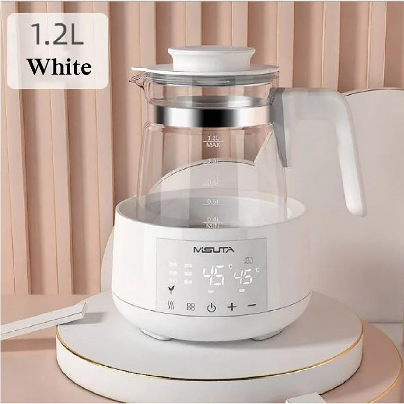 Smart Milk Warmer & Electric Kettle 1200ml — Constant Temperature Baby Bottle Warmer