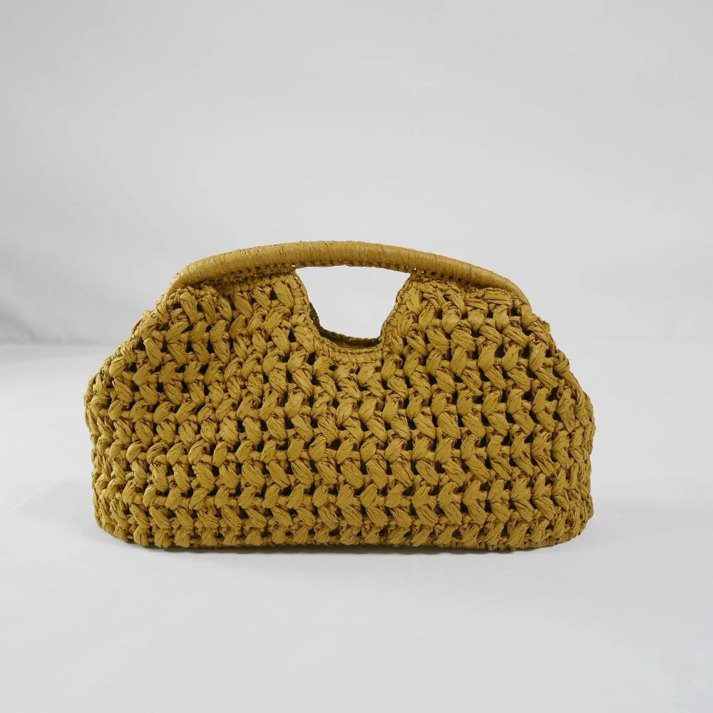 Elegant Woven Straw Clutch Bag – Large Capacity Beach Wallet Travel Handbag for Women