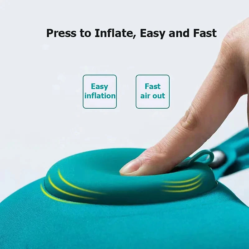 Inflatable U-Shape Travel Neck Pillow — Portable