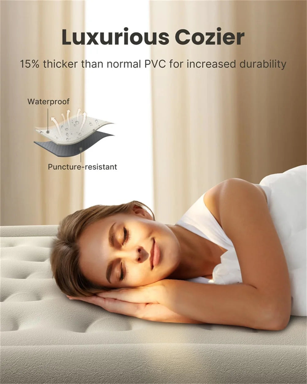 Camping Inflatable Mattress with Built-In Pump – Thickened Tent Sleeping Pad, Picnic & Travel Air Mat