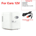 4L Mini Fridge Portable — Car & Home Hot & Cold Dorm Fridge for Cosmetics, Beverages & Skincare Storage