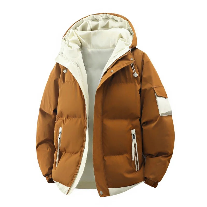 Men's Cotton-Padded Hooded Winter Jacket
