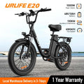 URLIFE E20 1000W Fat Tire Electric Bike — 48V 13Ah, 28MPH, 80-Mile Range, 7-Speed, Dual Disc Brake