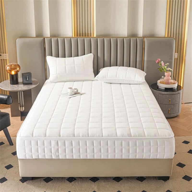 Six-Sided All-Inclusive Mattress Cover with Zipper – Thickened Quilted Protector, Custom Sizes