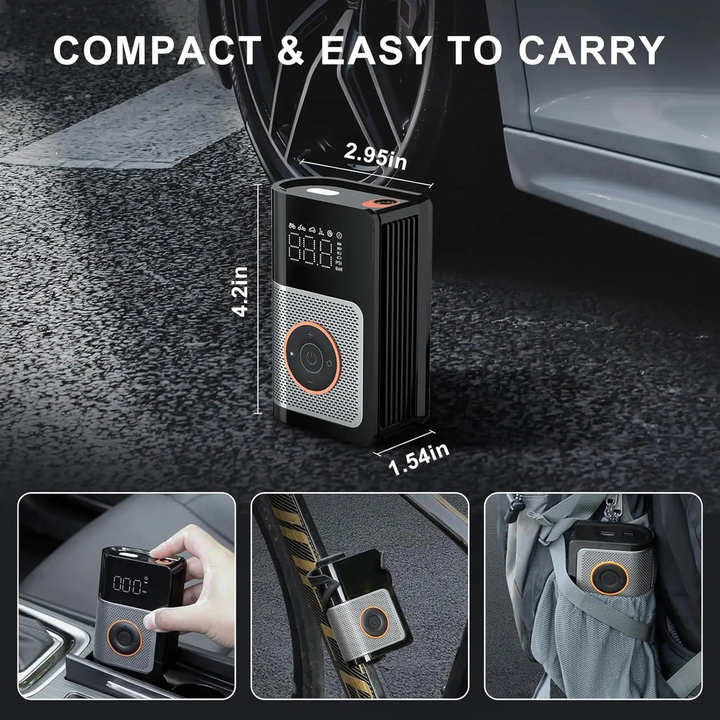 Portable Tire Inflator with Digital Gauge, 160 PSI
