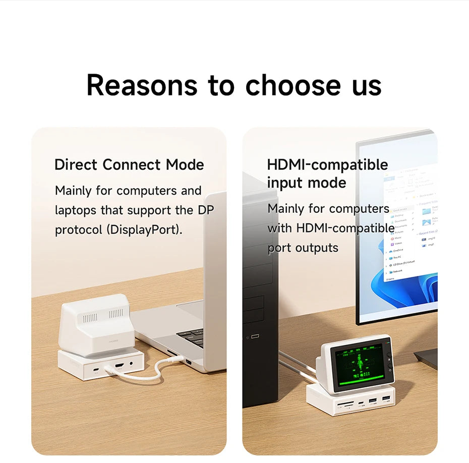 Hagibis 3.5-Inch IPS Mini Display & USB-C Hub