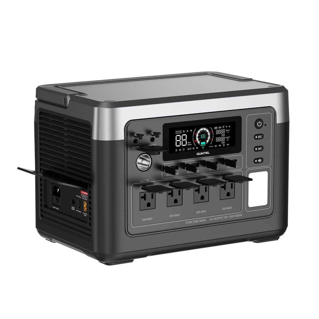 OUKITEL P1000 PLUS Portable Power Station — 1800W 1024Wh LiFePO4 Solar Generator with App Control