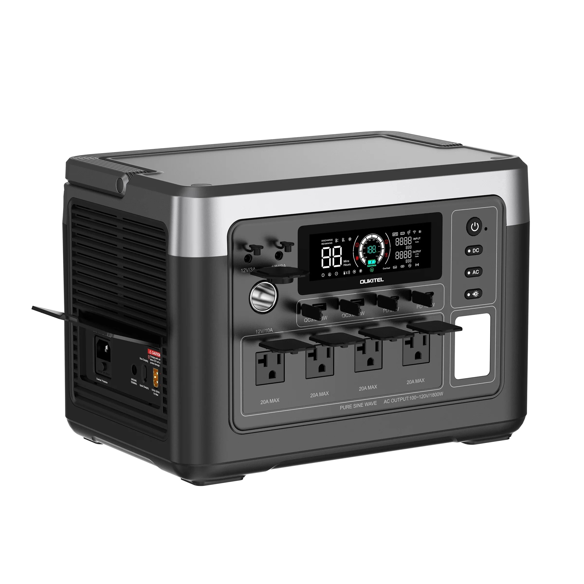 OUKITEL P1000 PLUS Portable Power Station — 1800W 1024Wh LiFePO4 Solar Generator with App Control