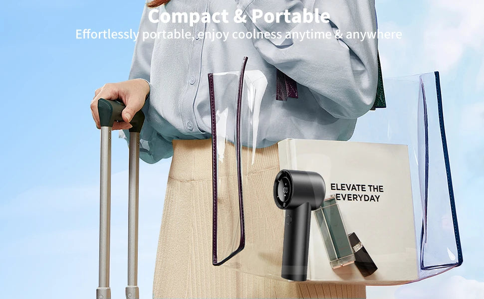 coldSky Portable Handheld Fan — 6000mAh 5-Speed Cooling Fan