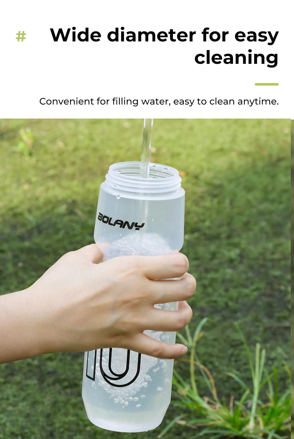 BOLANY 750ml Sports Cycling Squeeze Water Bottle – Lightweight Portable Outdoor Kettle with Lid