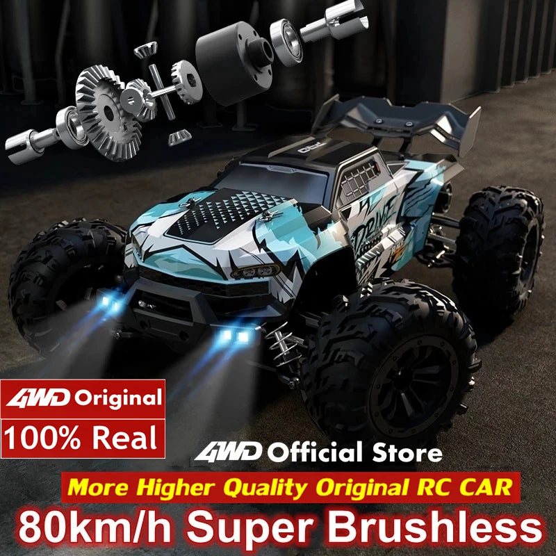 1:16 Scale 4WD High Speed RC Car – 80KM/H Brushless Off-Road Racing Drift Buggy
