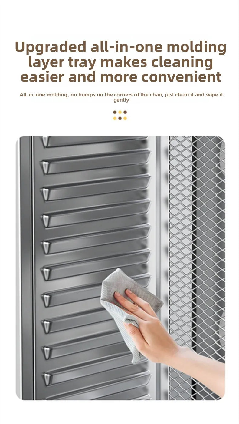18-Layer Stainless Steel Food Dehydrator — Commercial & Home Use, Adjustable Temperature