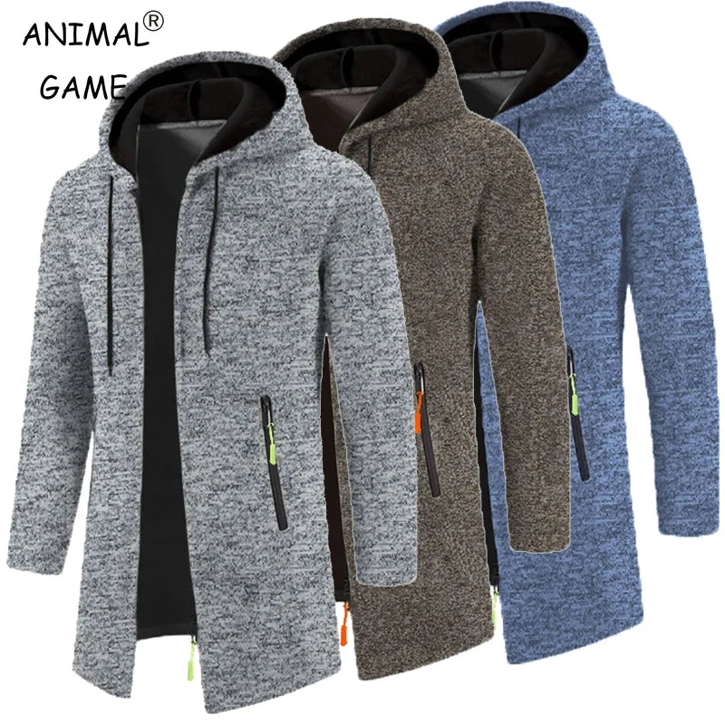 Men's Longline Zip-Up Hoodie