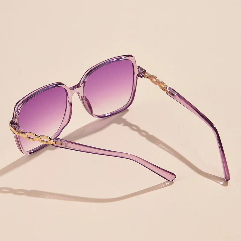Women's Fashion Square Cycling Sunglasses | Big Frame Colorful Gradient Outdoor Shades