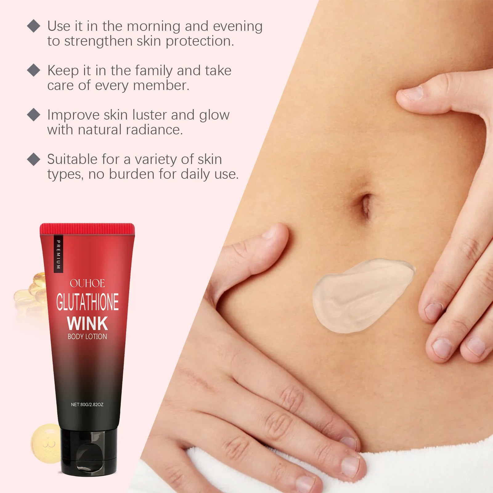 OUHOE Stretch Mark Removal Cream — Postpartum Firming, Anti-Fine Lines & Maternity Body Lotion 80g