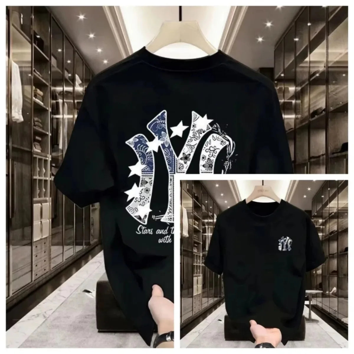 Men's Trendy Street Print T-Shirt — Loose Fit Cotton Short Sleeve Streetwear Tee