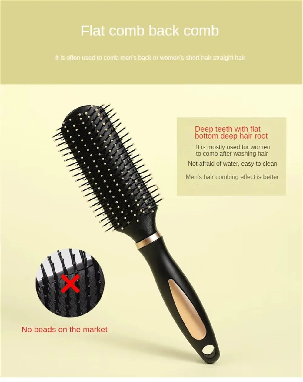 Air Cushion Hairbrush – Soft Nylon Bristle Scalp Massage Detangler for Wet & Dry Hair