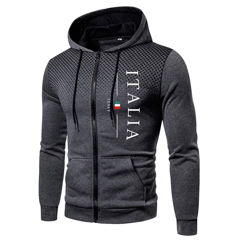 Men's Zipper Hoodie & Sweatpants Set – Urban Casual Sporty Daily Training Tracksuit