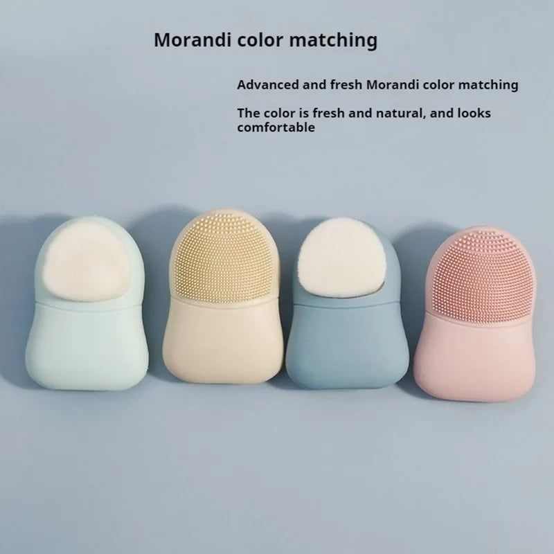 Double-Sided Silicone Facial Cleansing Brush – Manual Deep Pore Cleanser & Gentle Exfoliator