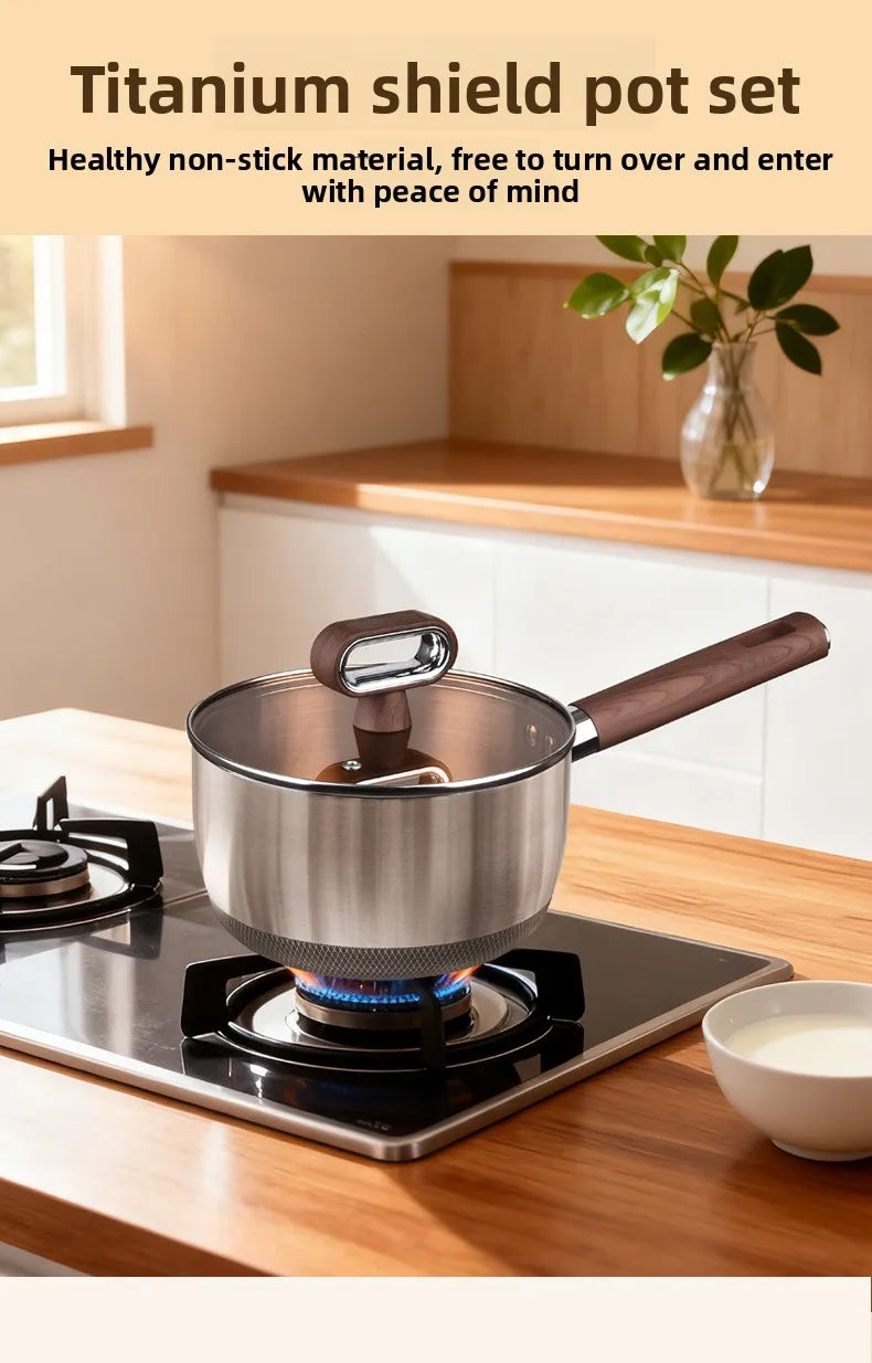 Nonstick Cookware – 32cm Wok, 18cm Milk Pot & 22cm Soup Pot