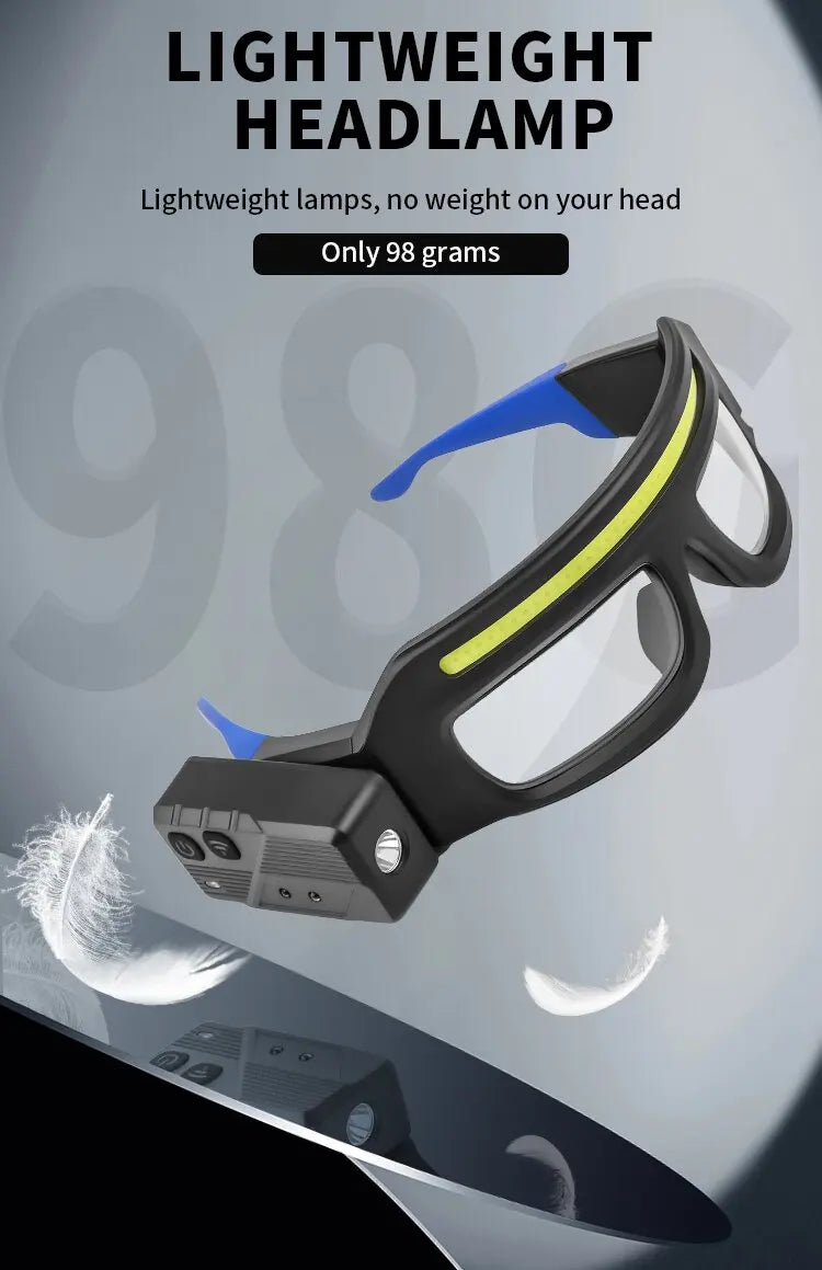 Rechargeable LED Glasses Headlight — 5 Modes