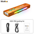 Wurkkos HD01 PRO – 1200 Lumen 4-in-1 Flat EDC Flashlight, White + UV + Green + RGB Side Lights, IP65