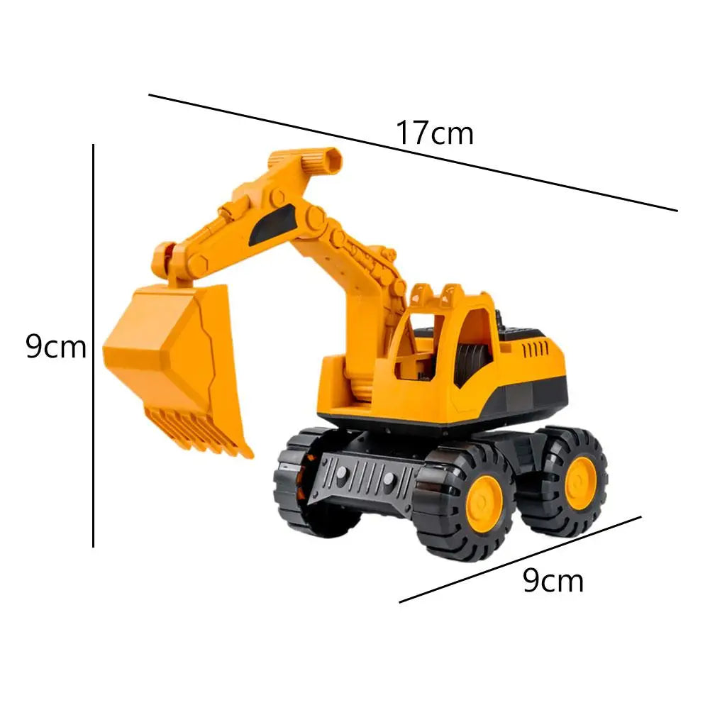 Inertial Beach Construction Truck Toy – Digger, Bulldozer & Tipper for Kids