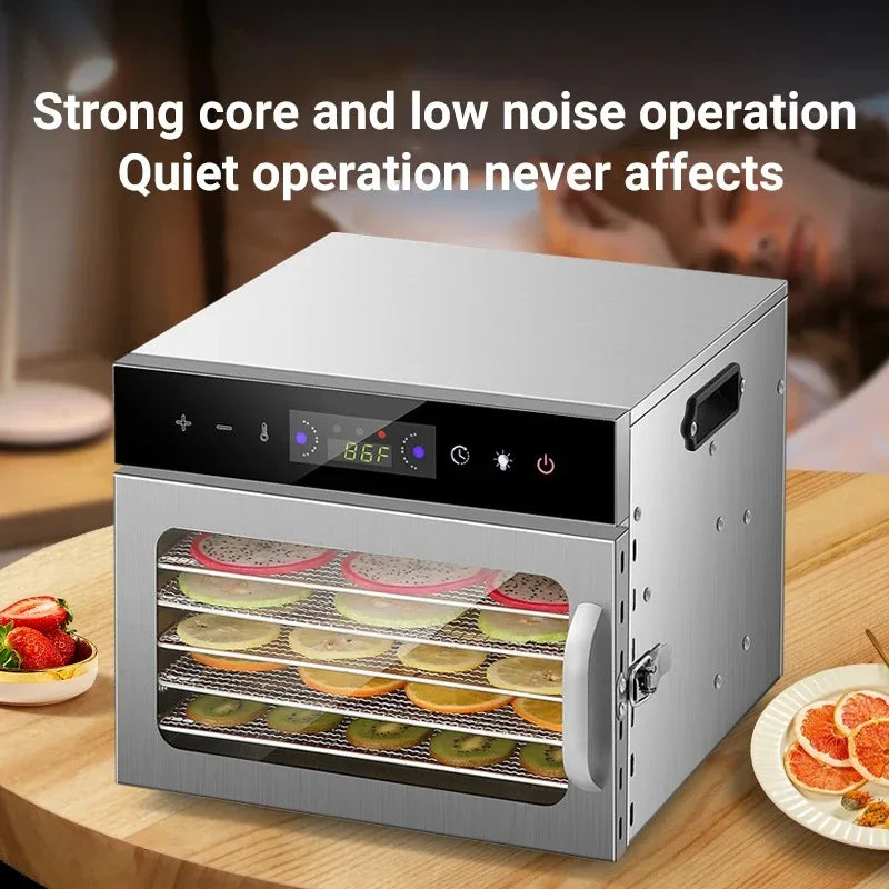 6–18 Layer Touch Screen Food Dehydrator — Intelligent Air Drying for Fruits, Meat & Jerky