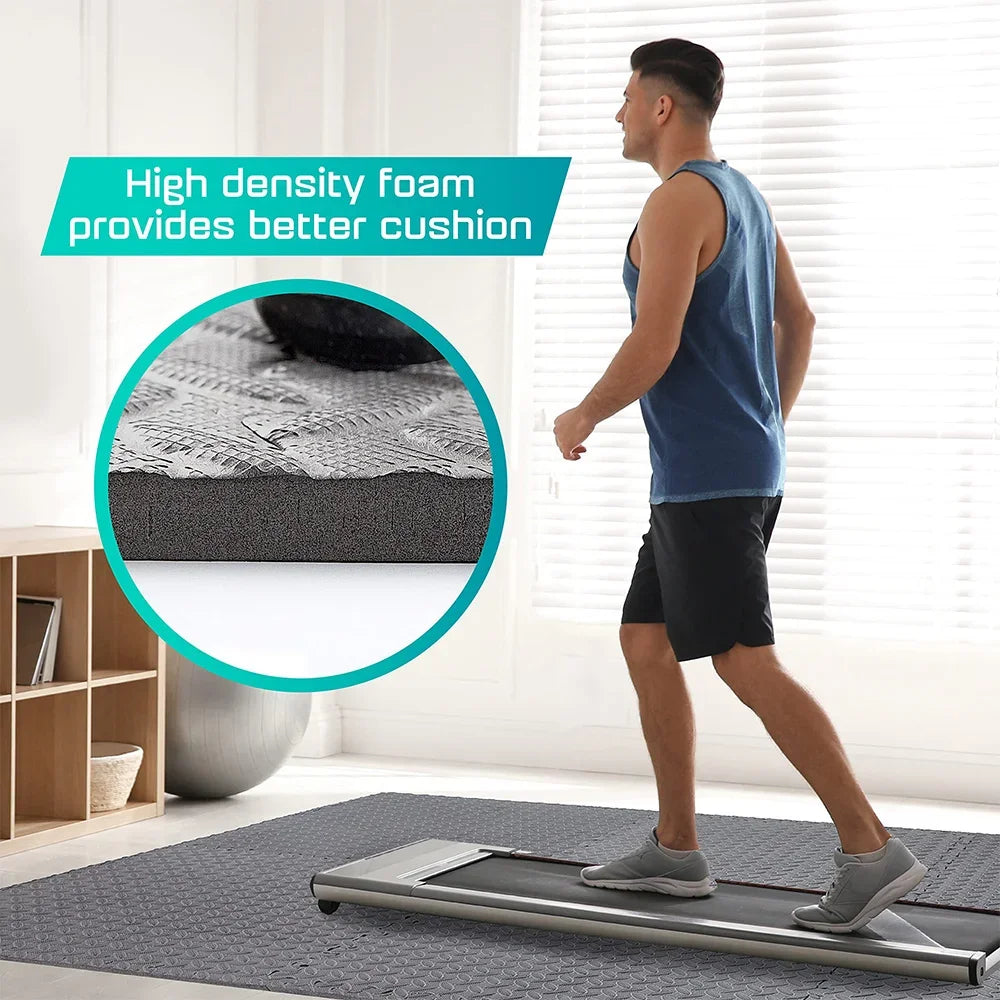 Interlocking Gym Floor Mat – Anti-Slip Rubber Exercise Mat for Home Workout, Weightlifting & Yoga