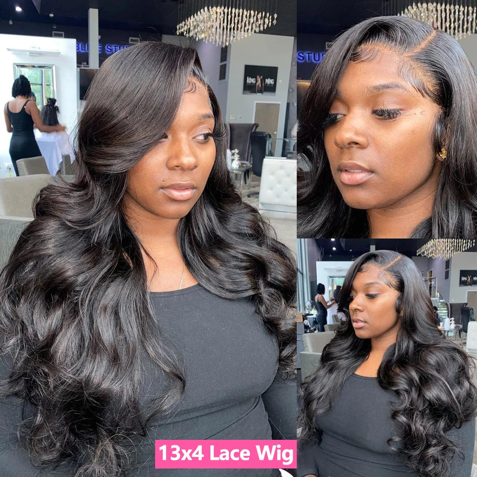 HD Transparent 13x4 13x6 Body Wave Lace Front Wig Pre Plucked 360 Lace Frontal Wig Human Hair Wigs For Women 5x5 Closure Wig
