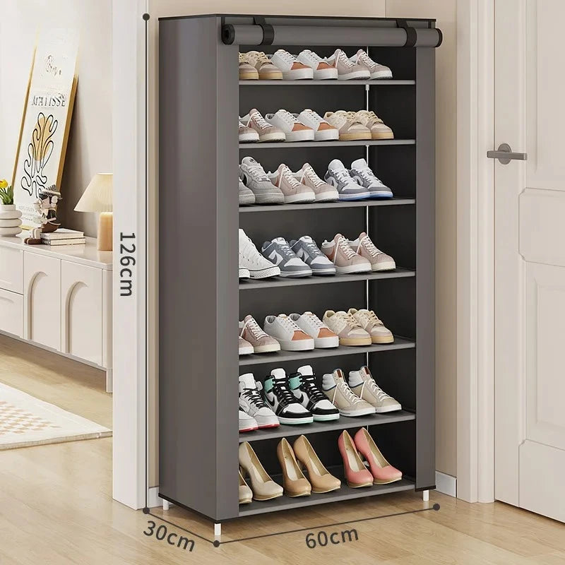 Multi-Layer Dustproof Shoe Rack Cabinet — Entryway Storage